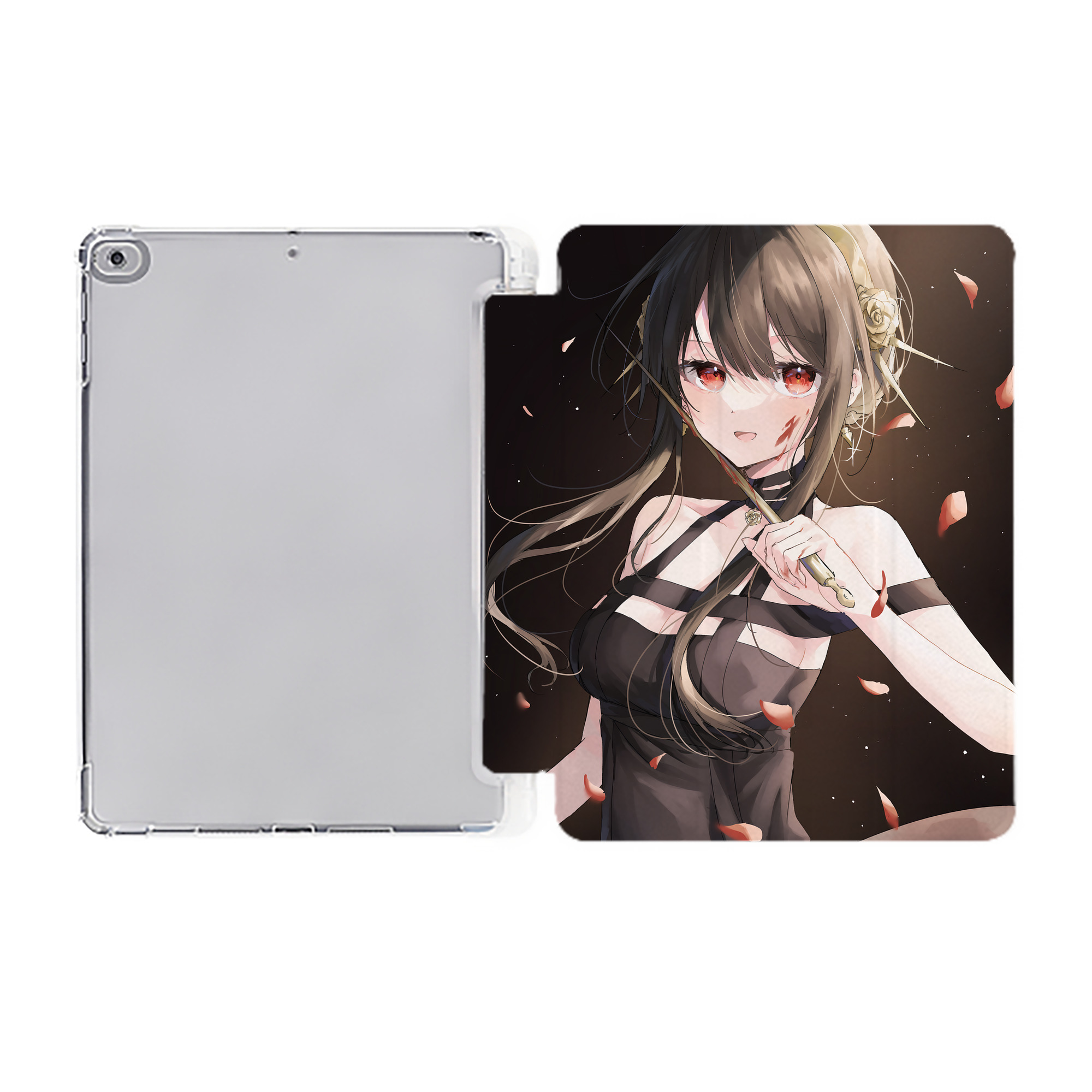 （画像用） SPY×FAMILY间谍家家酒 IPad ケース ペン収納付き 三つ折りスタンド PUレザー×シリコン 対応機種9.5/10.5/10.9インチ